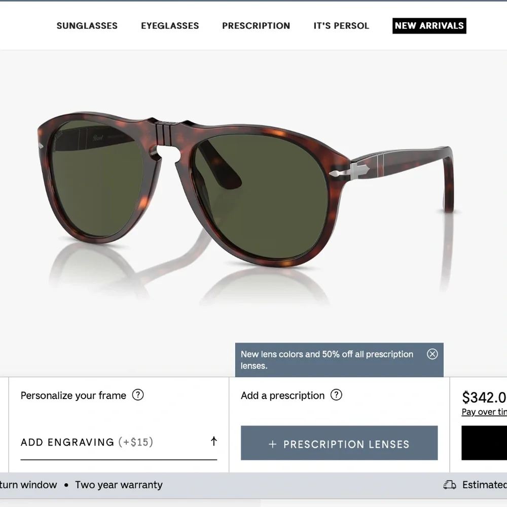 Persol 649 Steve McQueen Aviator Sunglasses - Picture 10 of 10